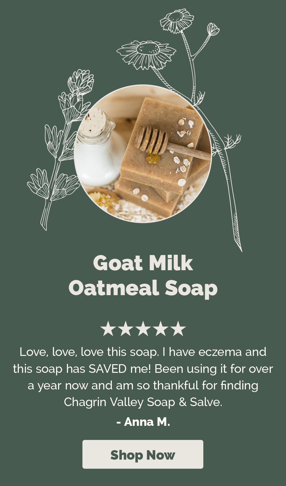 Shop 15% Off Goat Milk Oatmeal Soap