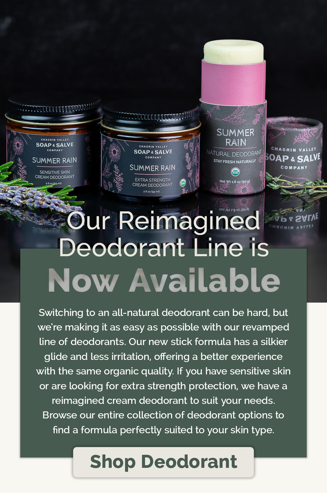 Shop Natural Deodorant