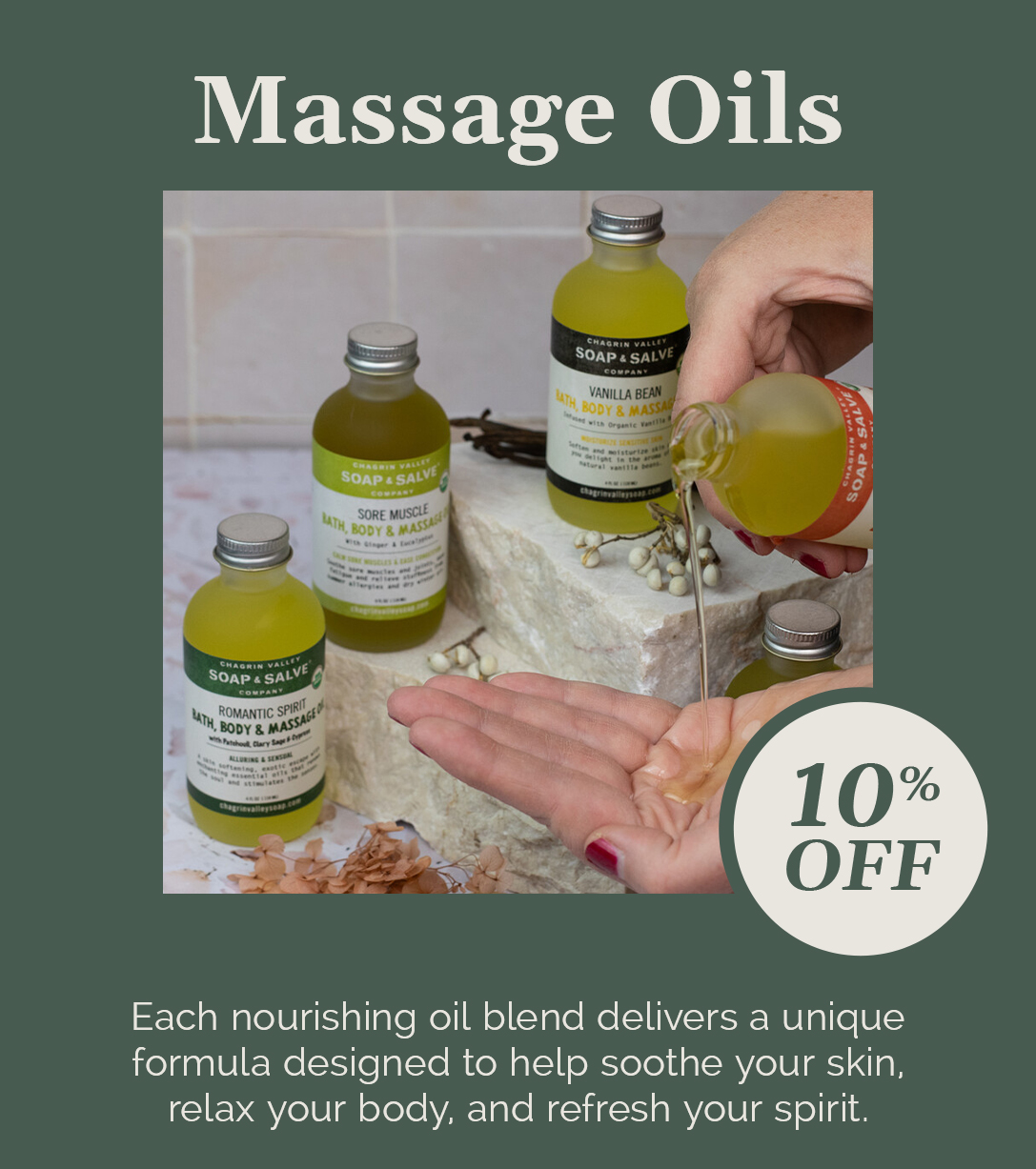 10% Off Massage Oils